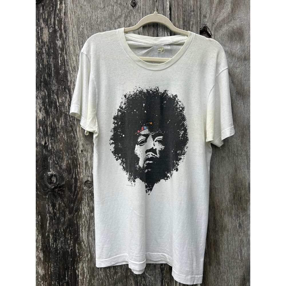 Vintage 1988 Jimi Hendrix T-Shirt White Single Stitch Rock Band Graphic Tee